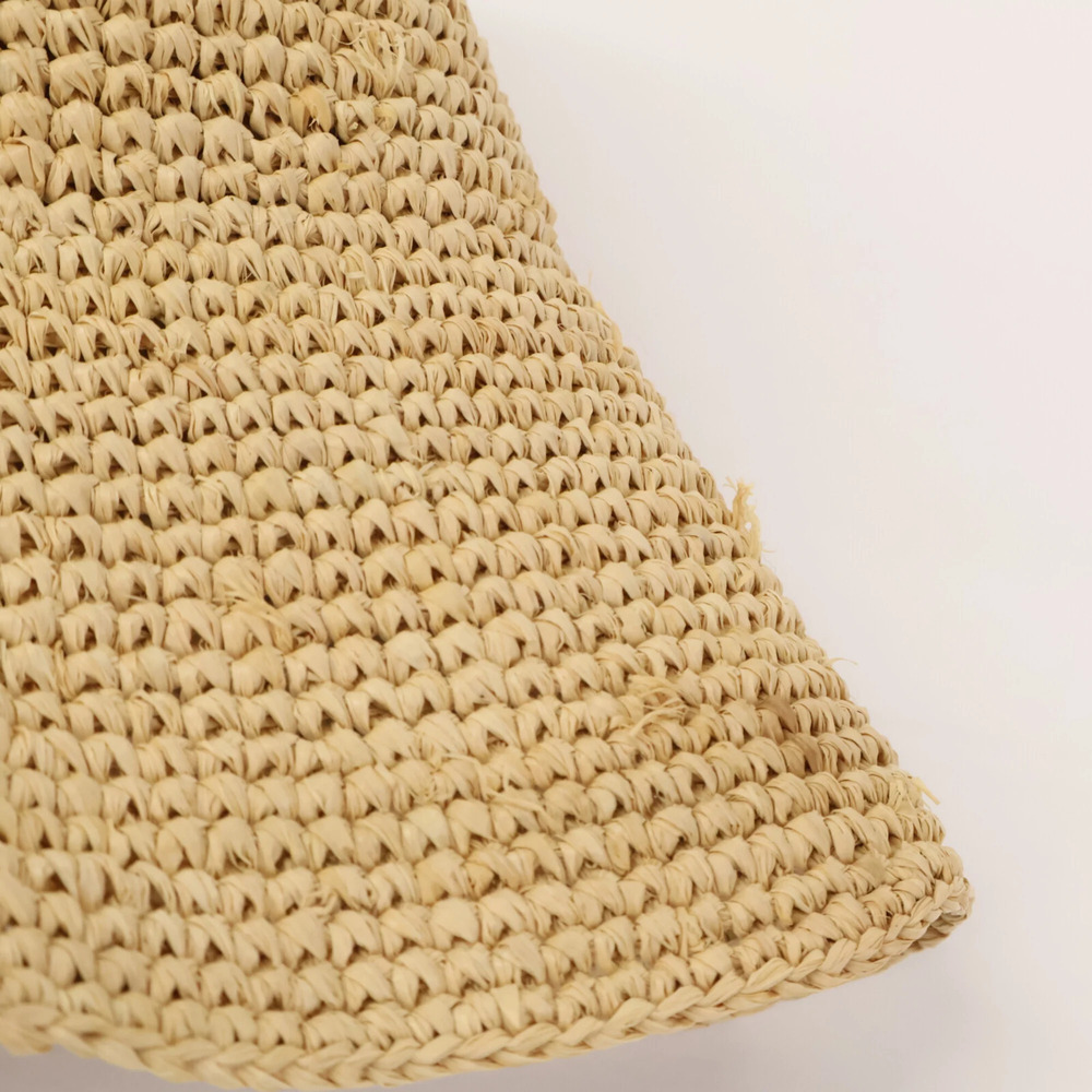 CELINE Triomphe embroidered raffia bucket hat, natural color, for women. - Picture 10 of 10